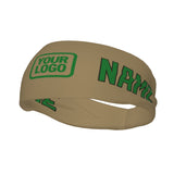 Custom Light Khaki Emerald Green Sports headband
