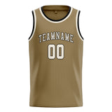 Custom Light Khaki & Cream Colors Design Sports Basketball Jersey