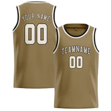 Custom Light Khaki & Cream Colors Design Sports Basketball Jersey
