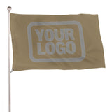 Custom Light Khaki Gray Flag