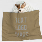 Custom Light Khaki Gray Pet Blanket