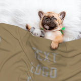 Custom Light Khaki Gray Pet Blanket