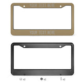 Custom Light Khaki Gray License Plate Frame