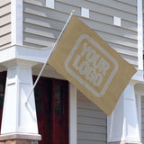 Custom Light Khaki Gray Flag
