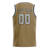 Custom Light Khaki & Gray Colors Design Sports Basketball Jersey