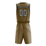 Custom Light Khaki Gray Basketball Set