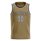 Custom Light Khaki & Gray Colors Design Sports Basketball Jersey