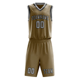 Custom Light Khaki Gray Basketball Set