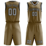Custom Light Khaki Gray Basketball Set