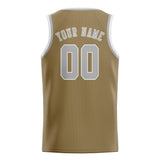 Custom Light Khaki & Gray Colors Design Sports Basketball Jersey