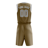 Custom Light Khaki Gray Basketball Set