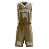 Custom Light Khaki Gray Basketball Set