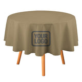 Custom Light Khaki Dark Grey Round Table Cloth