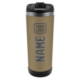 Custom Light Khaki Dark Grey Stainless Steel Water Cup