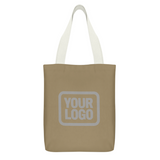 Custom Light Khaki Dark Grey Canvas Tote Bag