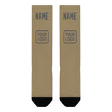 Custom Light Khaki Dark Grey Knee-High Sock