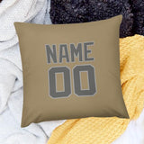 Custom Light Khaki Dark Grey Pillowcase