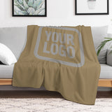 Custom Light Khaki Gray Blanket