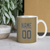 Custom Light Khaki Dark Grey Mug