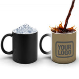 Custom Light Khaki Dark Grey Magic Mug
