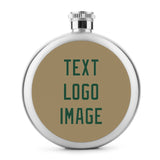 Custom Light Khaki Green Hip Flask