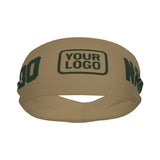 Custom Light Khaki Dark Green Sports headband