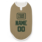 Custom Light Khaki Dark Green Pet Vest