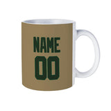 Custom Light Khaki Dark Green Mug