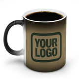 Custom Light Khaki Dark Green Magic Mug
