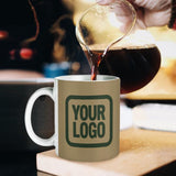Custom Light Khaki Dark Green Mug