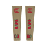 Custom Light Khaki Red Arm Sleeve