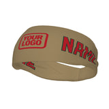 Custom Light Khaki Red Sports headband