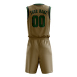 Custom Light Khaki Green Basketball Set