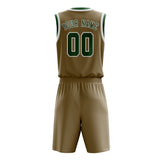 Custom Light Khaki Green Basketball Set