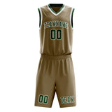 Custom Light Khaki Green Basketball Set