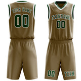 Custom Light Khaki Green Basketball Set