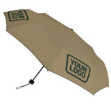 Custom Light Khaki Dark Green Automatic Umbrella