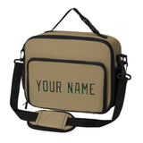Custom Light Khaki Dark Green Lunch Bag