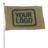 Custom Light Khaki Dark Green Flag