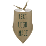Custom Light Khaki Dark Green Pet Scarf