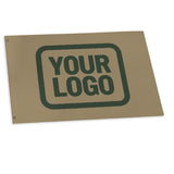 Custom Light Khaki Dark Green Flag