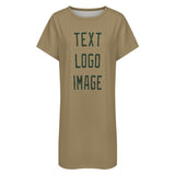 Custom Light Khaki Dark Green Nachthemd