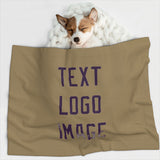 Custom Light Khaki Purple Pet Blanket
