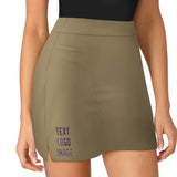 Custom Light Khaki Purple A-Line Skort
