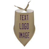 Custom Light Khaki Purple Pet Scarf