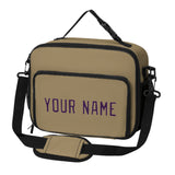 Custom Light Khaki Purple Lunch Bag
