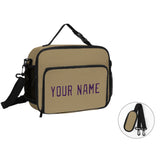 Custom Light Khaki Purple Lunch Bag