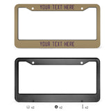 Custom Light Khaki Purple License Plate Frame