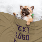 Custom Light Khaki Purple Pet Blanket