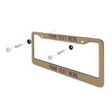 Custom Light Khaki Purple License Plate Frame